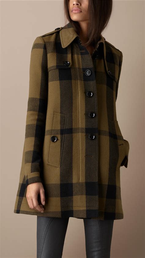 burberry wool swing coat|burberry wool coats for women.